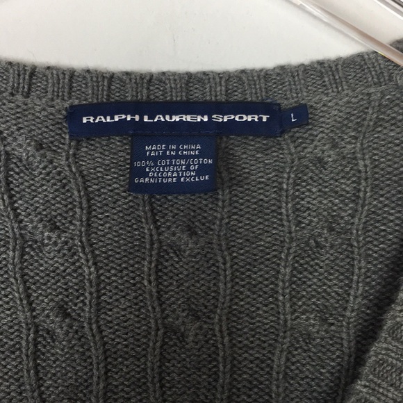 Ralph Lauren Sport Sweater Gray Size L - Picture 2 of 4